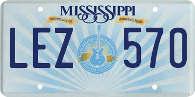 MS license plate LEZ570