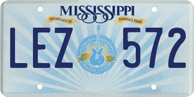 MS license plate LEZ572