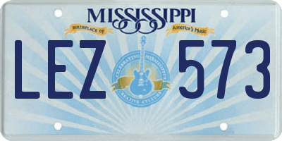 MS license plate LEZ573