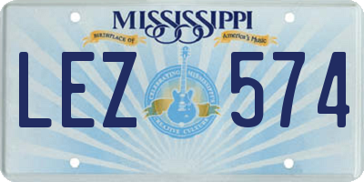 MS license plate LEZ574