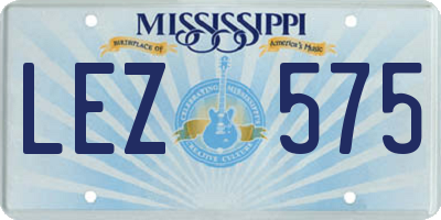 MS license plate LEZ575