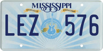 MS license plate LEZ576