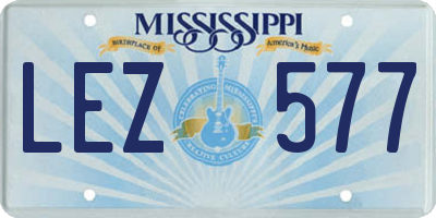 MS license plate LEZ577