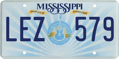 MS license plate LEZ579