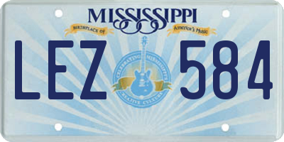 MS license plate LEZ584
