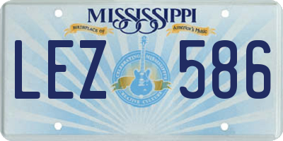 MS license plate LEZ586