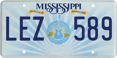MS license plate LEZ589