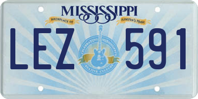 MS license plate LEZ591