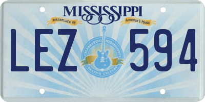 MS license plate LEZ594