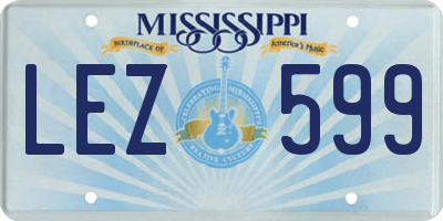 MS license plate LEZ599