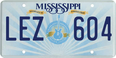 MS license plate LEZ604