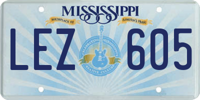 MS license plate LEZ605