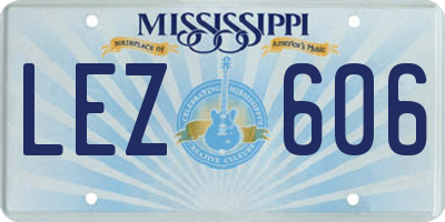 MS license plate LEZ606