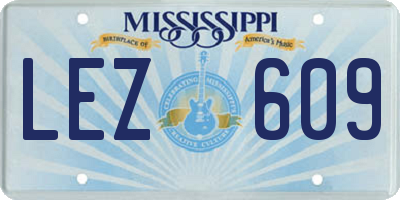 MS license plate LEZ609