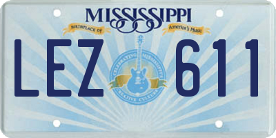 MS license plate LEZ611