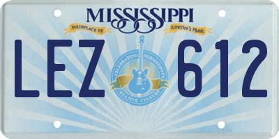 MS license plate LEZ612