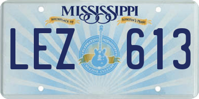 MS license plate LEZ613