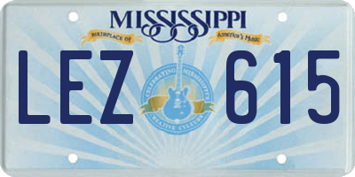 MS license plate LEZ615