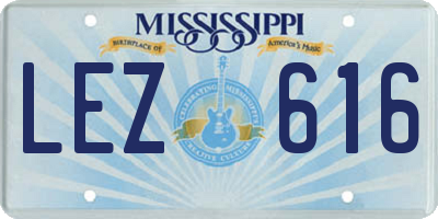 MS license plate LEZ616