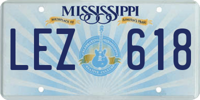 MS license plate LEZ618