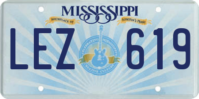 MS license plate LEZ619