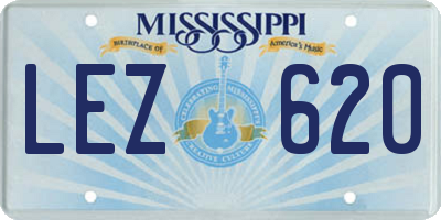 MS license plate LEZ620