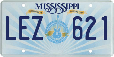 MS license plate LEZ621