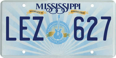 MS license plate LEZ627