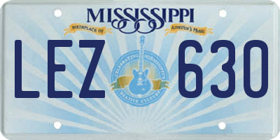 MS license plate LEZ630