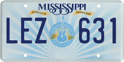 MS license plate LEZ631