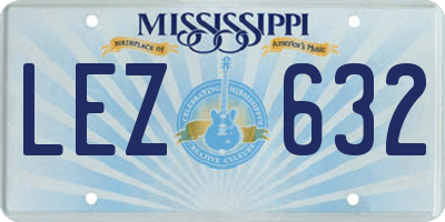 MS license plate LEZ632