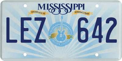 MS license plate LEZ642