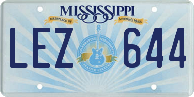 MS license plate LEZ644