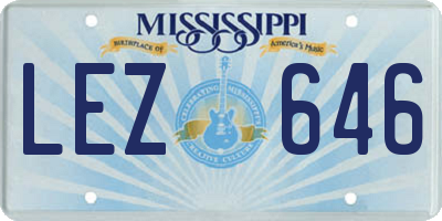 MS license plate LEZ646