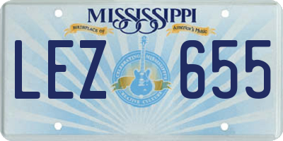 MS license plate LEZ655
