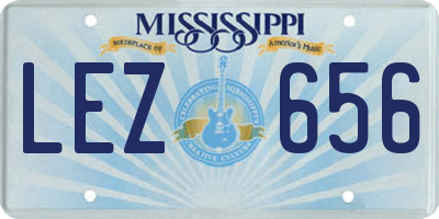 MS license plate LEZ656