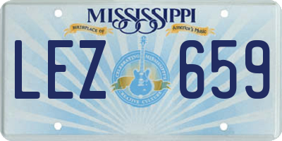 MS license plate LEZ659
