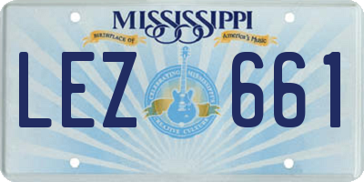 MS license plate LEZ661