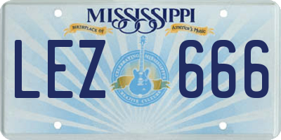 MS license plate LEZ666