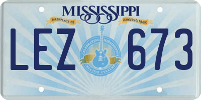 MS license plate LEZ673