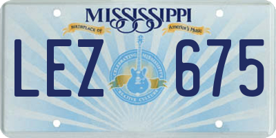 MS license plate LEZ675