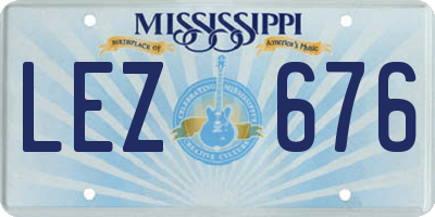 MS license plate LEZ676