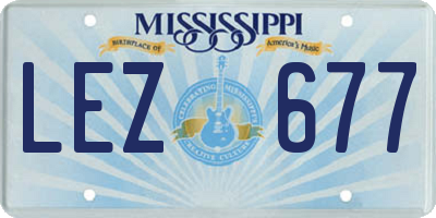 MS license plate LEZ677