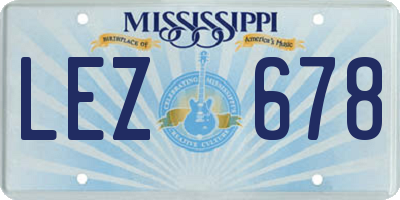 MS license plate LEZ678