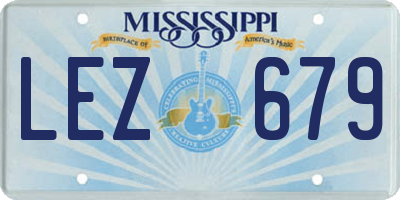 MS license plate LEZ679