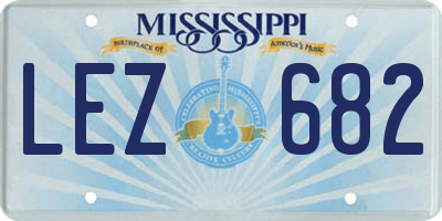 MS license plate LEZ682