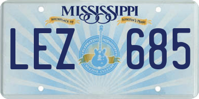 MS license plate LEZ685