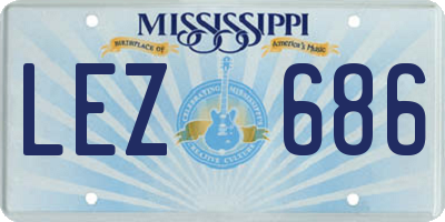 MS license plate LEZ686
