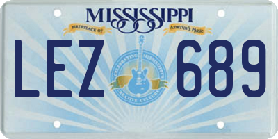MS license plate LEZ689