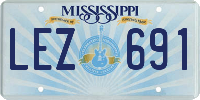 MS license plate LEZ691